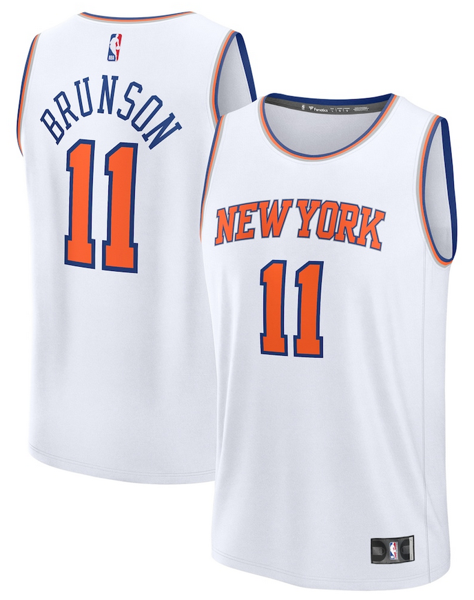 Men New York Knicks #11 Jalen Brunson white Fanatics NBA 2026 jersey